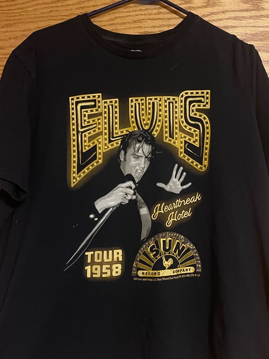Other - Elvis Heartbreak Hotel Tour 1958 Black Graphic Tee